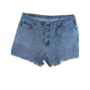 VTG Wrangler Shorts Mens Size 40x 4” Blue Cut Off Shorts Denim USA 90s Y2K
